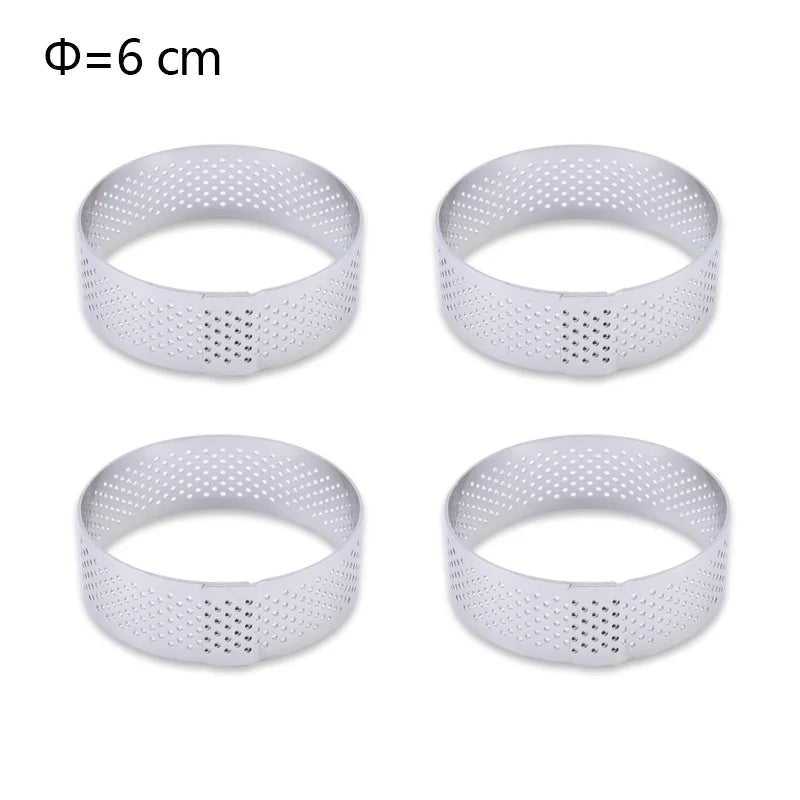 FAIS DU Perforated Round Tart Ring Stainless Steel Fruit Pie Tartlet Mold for Baking DIY Dessert Cake Mousse Molds Kitchen Tools