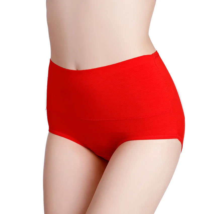 3Pcs Women's Underwear Plus Size High Waist Panties for Women Lingeries Cotton Briefs Underpant Breathable Female Intimates Lady