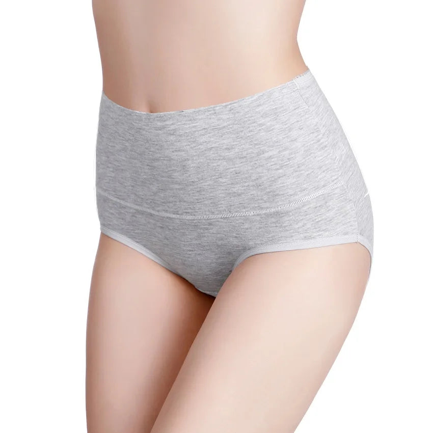 3Pcs Women's Underwear Plus Size High Waist Panties for Women Lingeries Cotton Briefs Underpant Breathable Female Intimates Lady