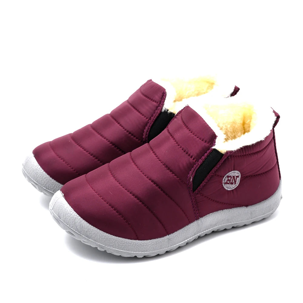 Winter Boots Women Waterproof Snow Women Shoes Flat Casual Winter Shoes Ankle Boots for Women plus Size Couple shoes Non-Slip