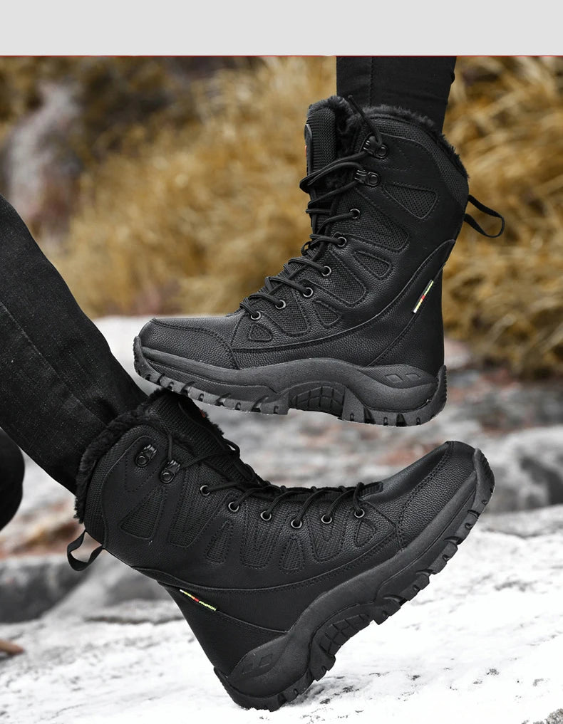Moipheng Winter Boots Women Super Warm Plus Size 36-46 Mid-Calf Motorcycle Boots Warm Plush Platform Shoes Zapatos Para Mujer