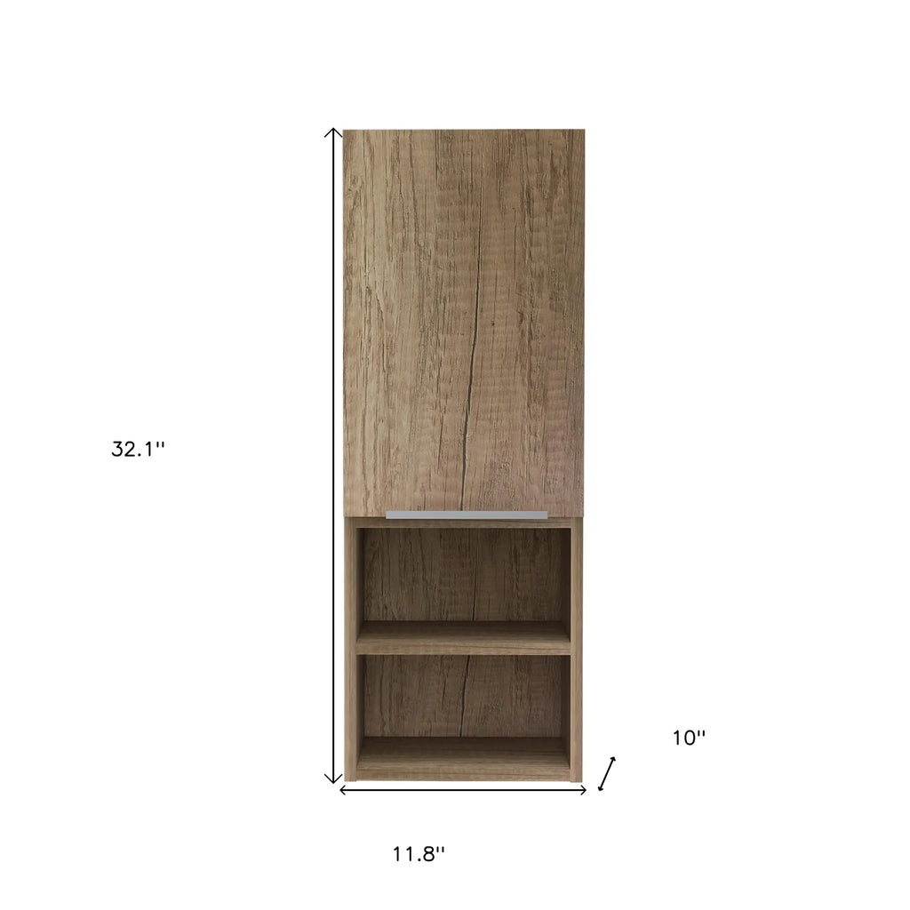 HMS 12\" Solid Wood Brown Accent Cabinet with Four Shelves for Living Room Villa Dining Home Solid Wood Sideboard Furniture