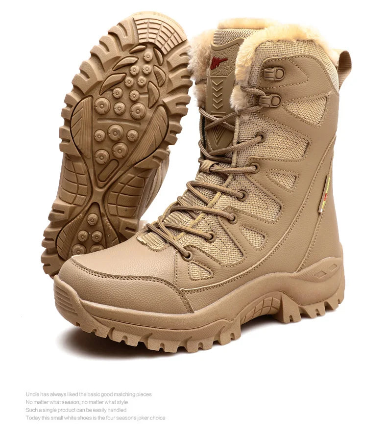 Moipheng Winter Boots Women Super Warm Plus Size 36-46 Mid-Calf Motorcycle Boots Warm Plush Platform Shoes Zapatos Para Mujer