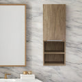 HMS 12\" Solid Wood Brown Accent Cabinet with Four Shelves for Living Room Villa Dining Home Solid Wood Sideboard Furniture