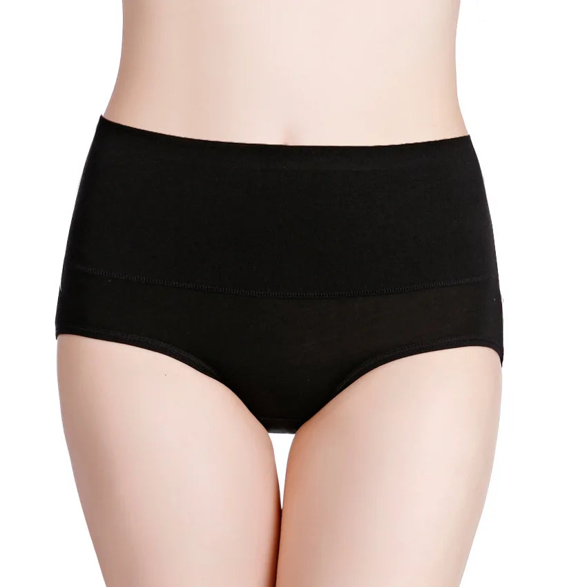 3Pcs Women's Underwear Plus Size High Waist Panties for Women Lingeries Cotton Briefs Underpant Breathable Female Intimates Lady