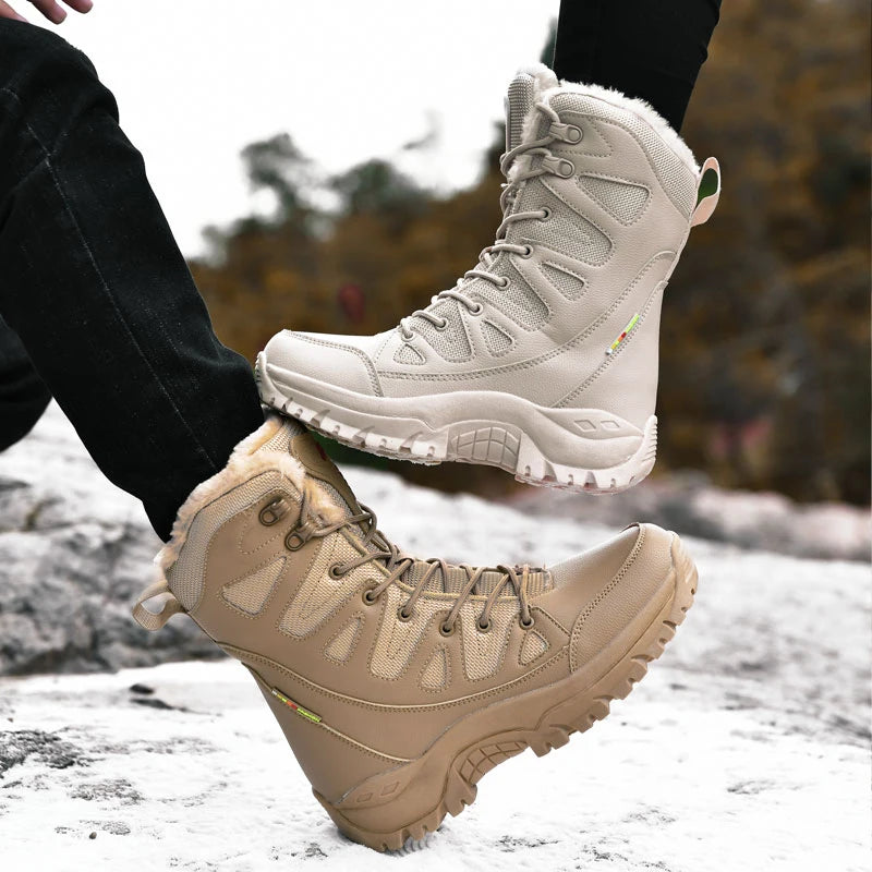 Moipheng Winter Boots Women Super Warm Plus Size 36-46 Mid-Calf Motorcycle Boots Warm Plush Platform Shoes Zapatos Para Mujer