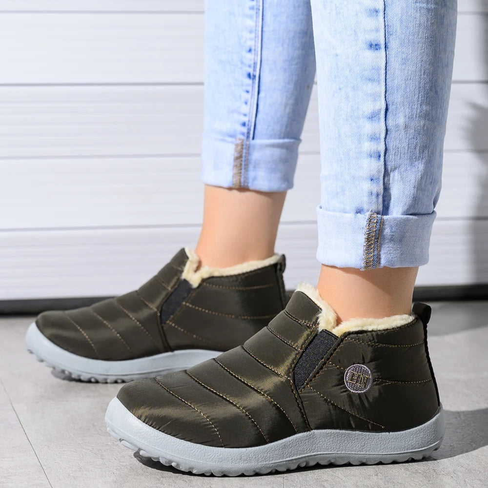 Winter Boots Women Waterproof Snow Women Shoes Flat Casual Winter Shoes Ankle Boots for Women plus Size Couple shoes Non-Slip
