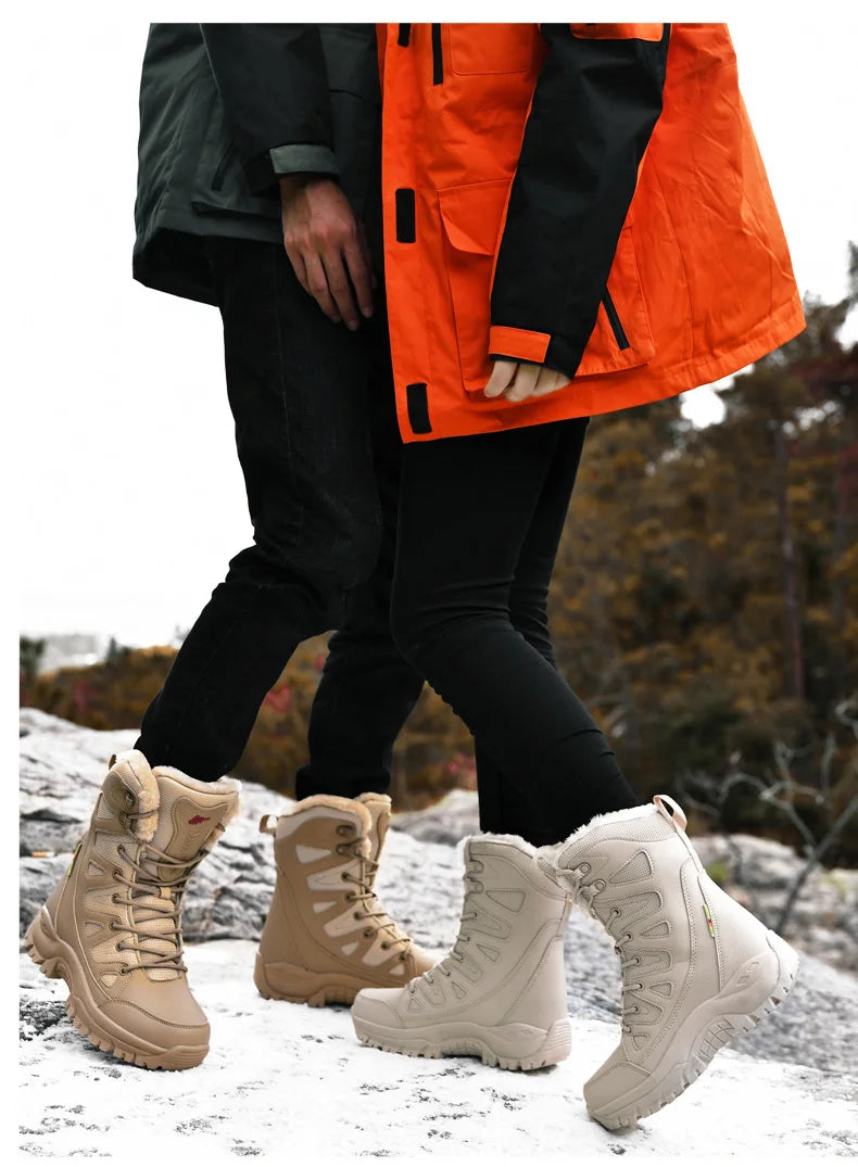 Moipheng Winter Boots Women Super Warm Plus Size 36-46 Mid-Calf Motorcycle Boots Warm Plush Platform Shoes Zapatos Para Mujer
