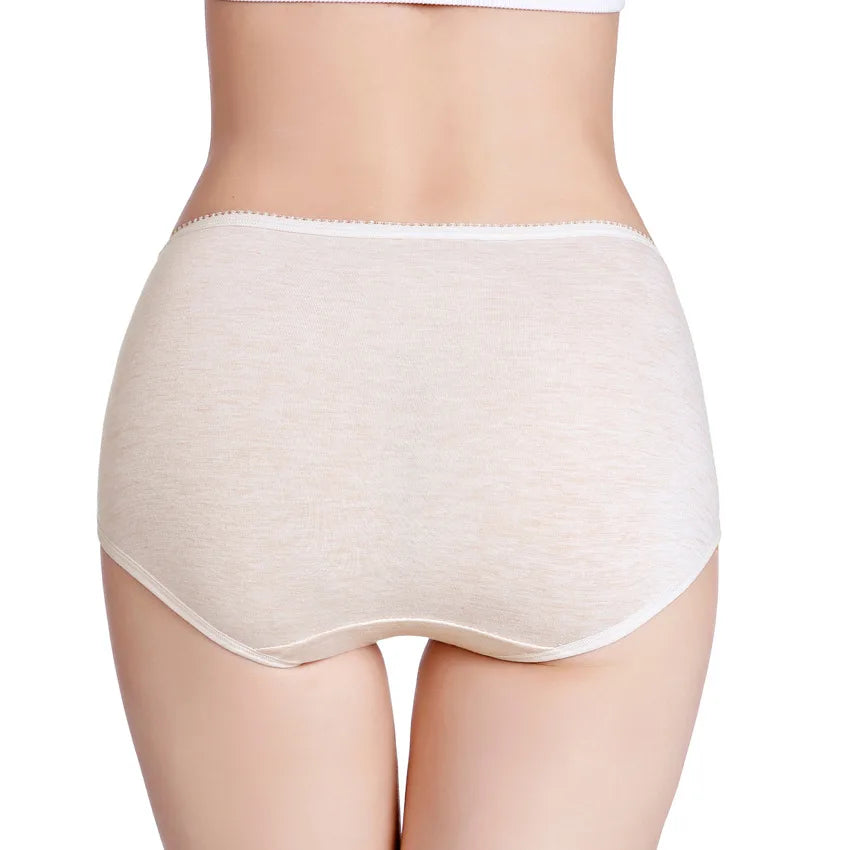 3Pcs Women's Underwear Plus Size High Waist Panties for Women Lingeries Cotton Briefs Underpant Breathable Female Intimates Lady