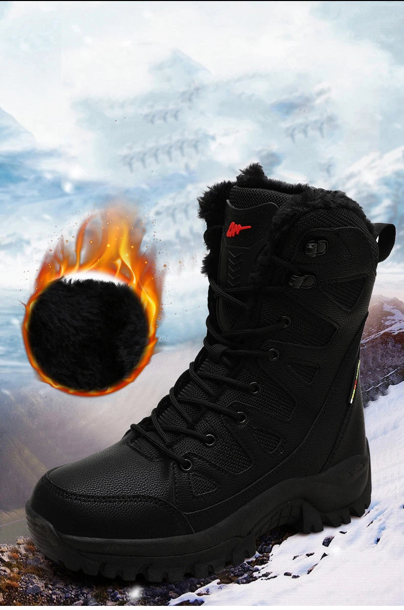Moipheng Winter Boots Women Super Warm Plus Size 36-46 Mid-Calf Motorcycle Boots Warm Plush Platform Shoes Zapatos Para Mujer