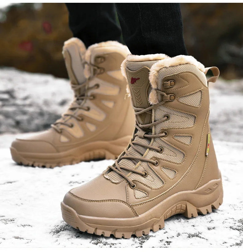 Moipheng Winter Boots Women Super Warm Plus Size 36-46 Mid-Calf Motorcycle Boots Warm Plush Platform Shoes Zapatos Para Mujer
