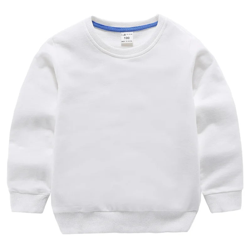 DE PEACH 2026 Spring Baby Girls Boys Sweatshirts Kids O-Neck Cotton Pullover Shirts Children Casual Loose Bottoming Tops Clothes