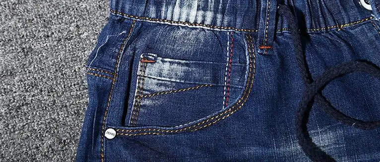 Extra large size men's denim shorts oversized men's elastic waist knee length summer loose shorts men plus size 9XL 8XL 7XL 6XL