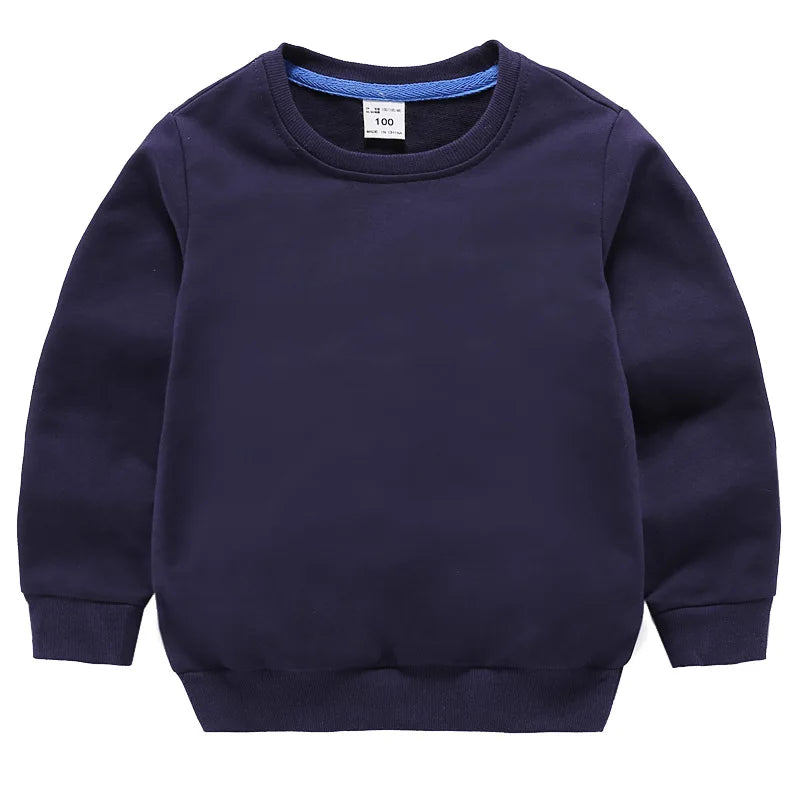 DE PEACH 2026 Spring Baby Girls Boys Sweatshirts Kids O-Neck Cotton Pullover Shirts Children Casual Loose Bottoming Tops Clothes
