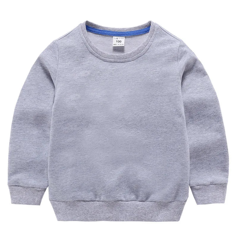 DE PEACH 2026 Spring Baby Girls Boys Sweatshirts Kids O-Neck Cotton Pullover Shirts Children Casual Loose Bottoming Tops Clothes