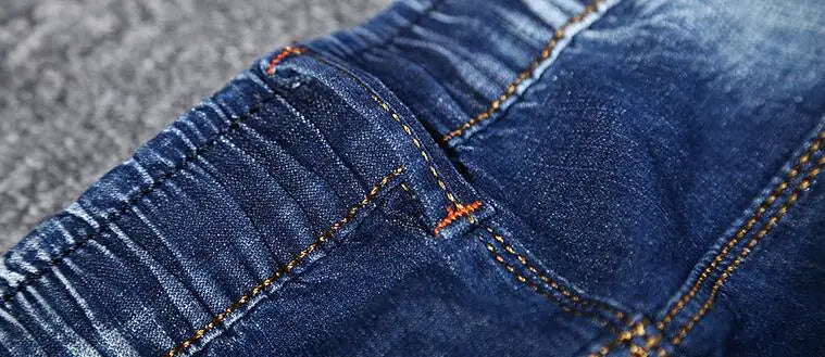 Extra large size men's denim shorts oversized men's elastic waist knee length summer loose shorts men plus size 9XL 8XL 7XL 6XL