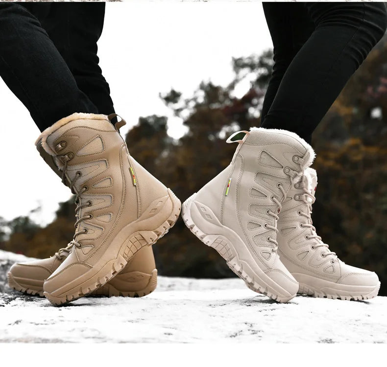 Moipheng Winter Boots Women Super Warm Plus Size 36-46 Mid-Calf Motorcycle Boots Warm Plush Platform Shoes Zapatos Para Mujer