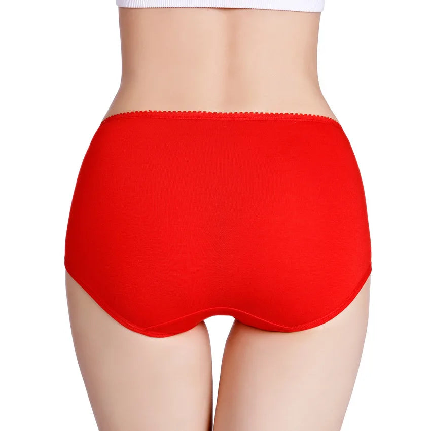 3Pcs Women's Underwear Plus Size High Waist Panties for Women Lingeries Cotton Briefs Underpant Breathable Female Intimates Lady