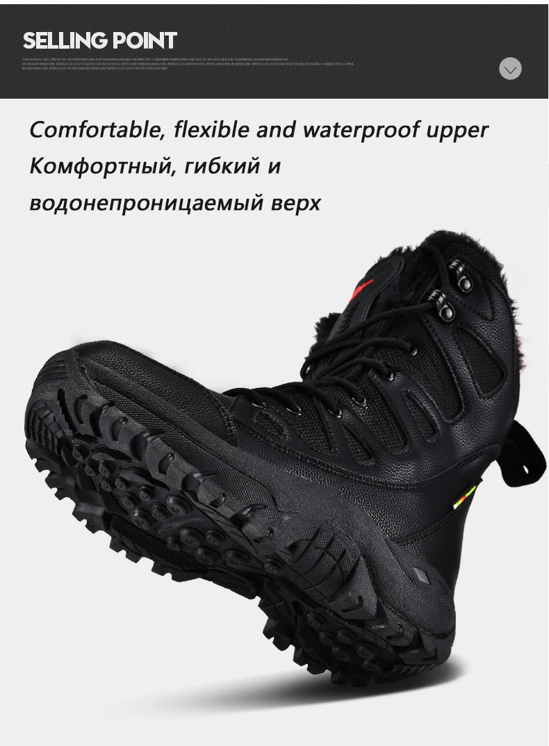 Moipheng Winter Boots Women Super Warm Plus Size 36-46 Mid-Calf Motorcycle Boots Warm Plush Platform Shoes Zapatos Para Mujer