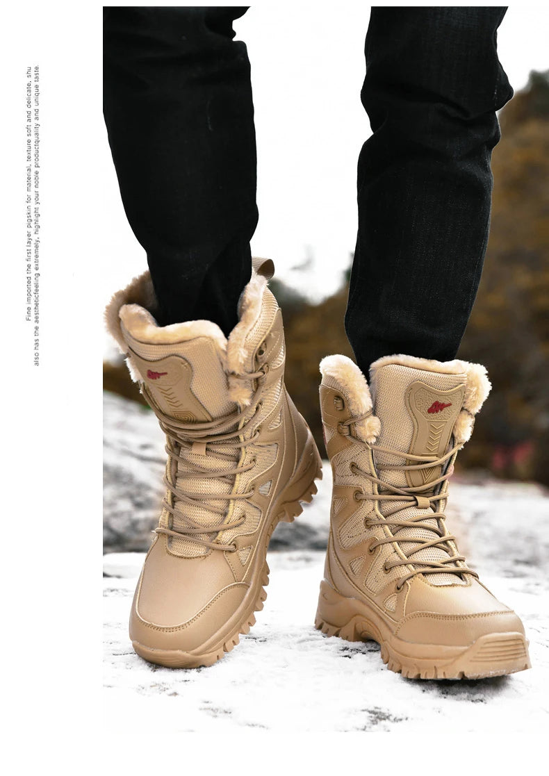 Moipheng Winter Boots Women Super Warm Plus Size 36-46 Mid-Calf Motorcycle Boots Warm Plush Platform Shoes Zapatos Para Mujer