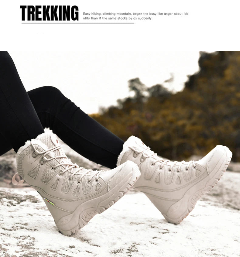 Moipheng Winter Boots Women Super Warm Plus Size 36-46 Mid-Calf Motorcycle Boots Warm Plush Platform Shoes Zapatos Para Mujer
