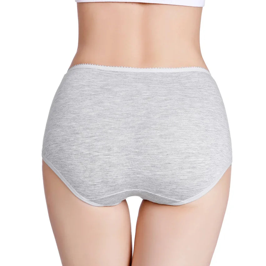 3Pcs Women's Underwear Plus Size High Waist Panties for Women Lingeries Cotton Briefs Underpant Breathable Female Intimates Lady
