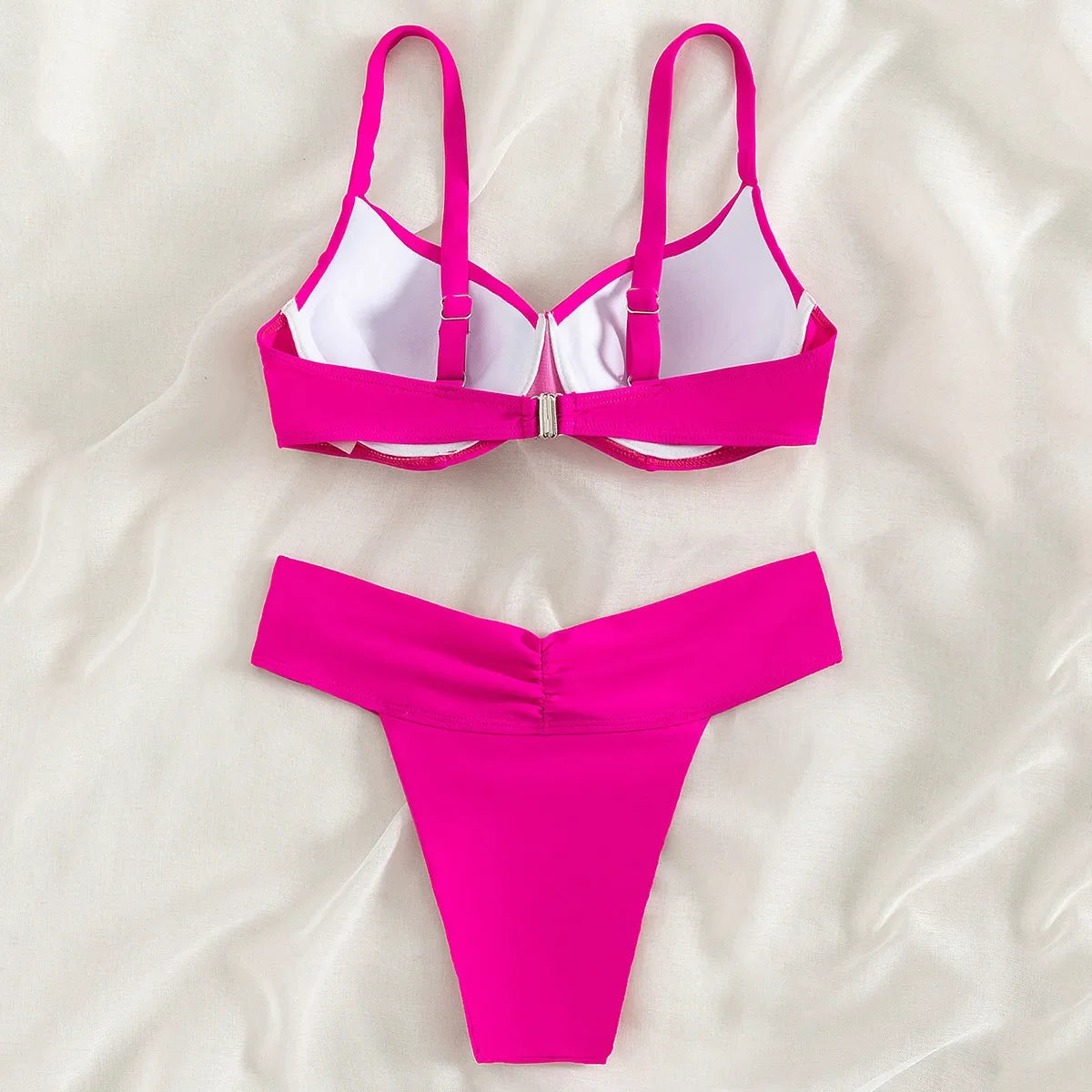 Blue High Waisted Push Up Bikinis Sets Sexy Swimsuit Women 2025 Swimwear Bathing Suit Underwired Swimming Wear Bikini Mujer