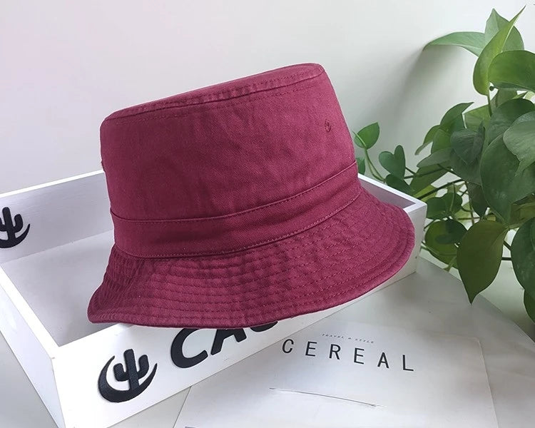 Big Head Plus Size Bucket Hat for Men  Pure Cotton Panama Fisherman Hat Korean Man Women 59cm 60cm 62cm 63cm Sun Hat