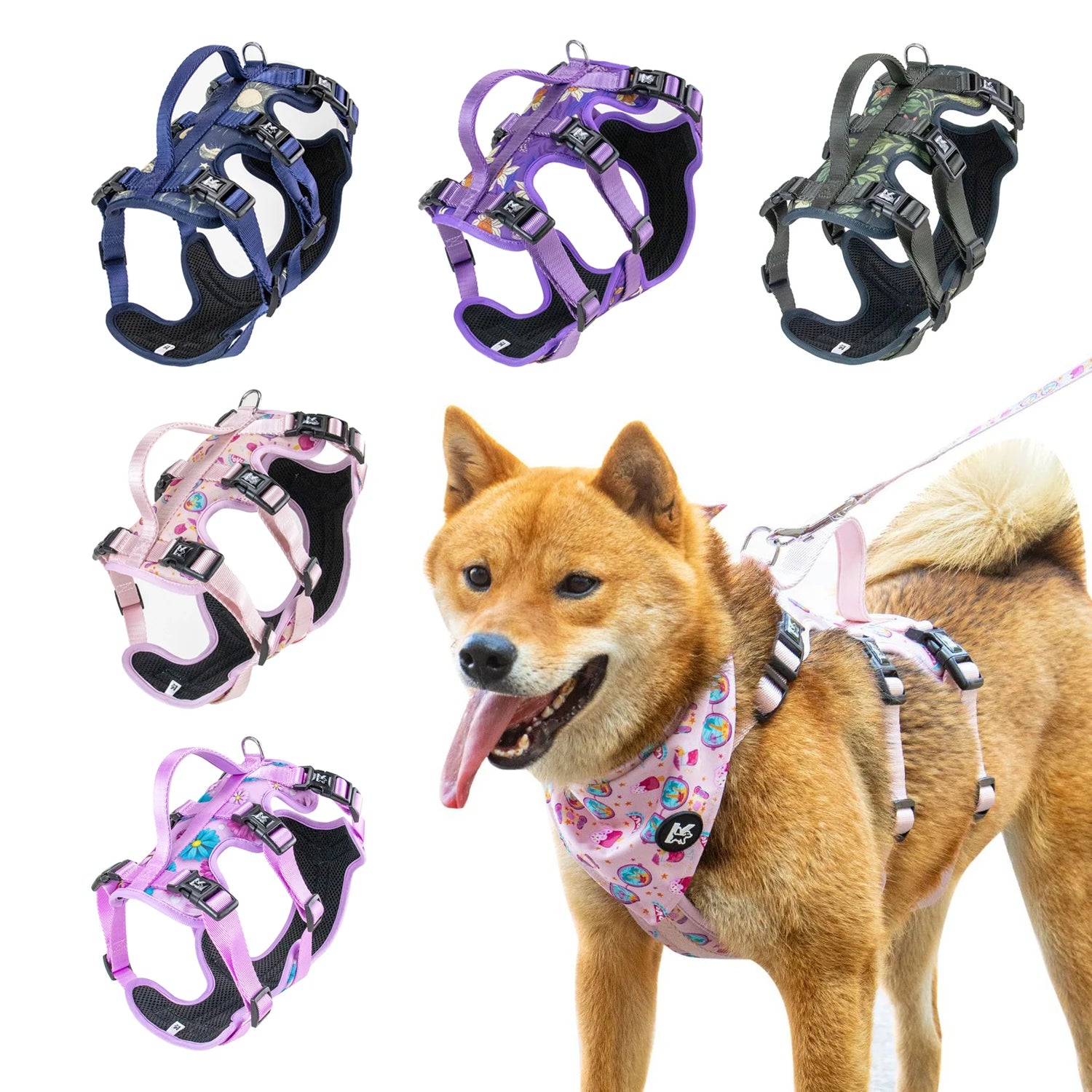 Pet Dog Harness Adjustable Chest Harness For Small  Medium Large Dogs Teddy Chihuahua Pet Supplies （S has no handle））