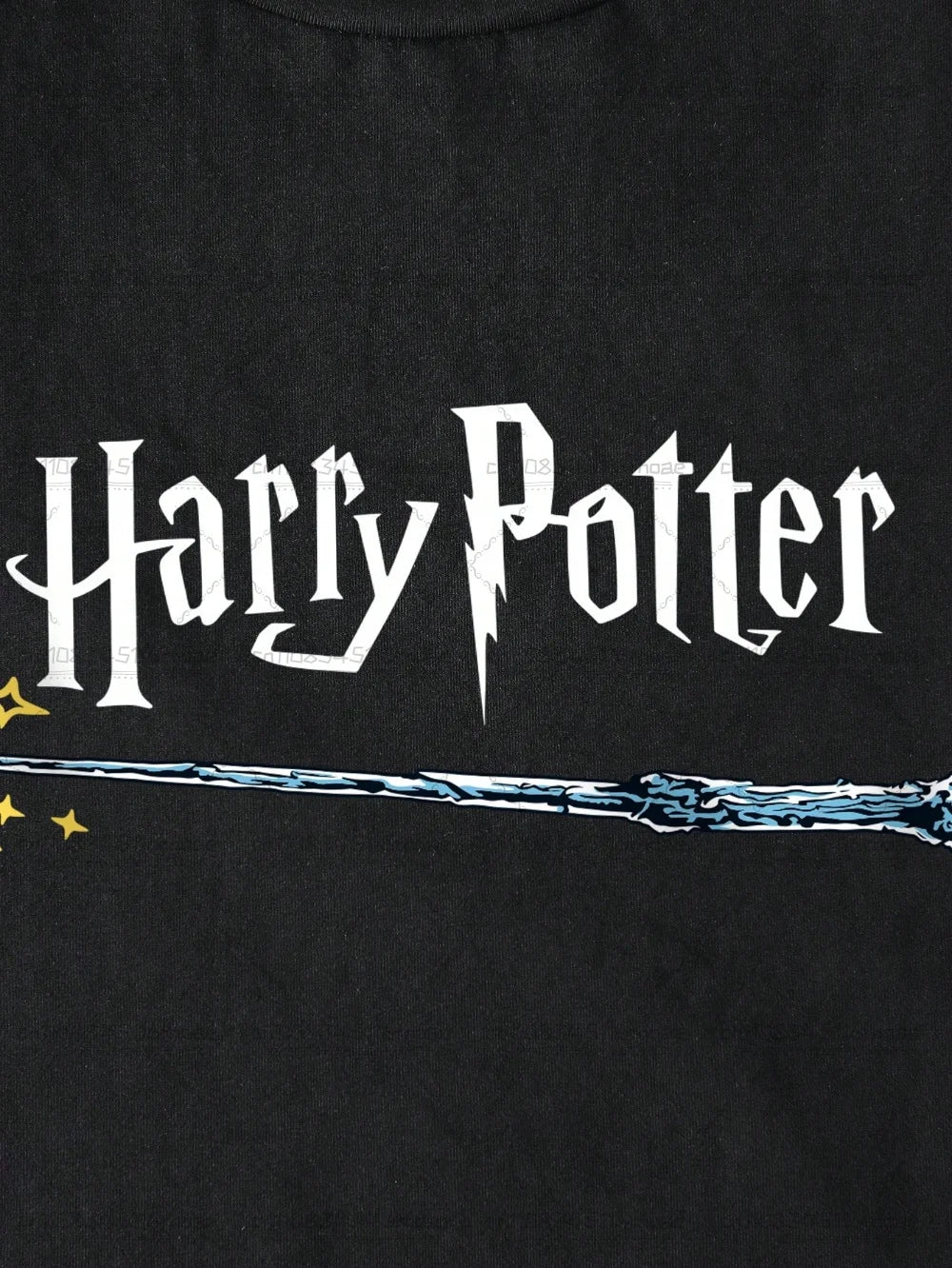 HARRY POTTER Boys and Girls Broom Pattern Printed Fashion Loose Short Sleeve Cotton T-shirt Children/Adults Summer Casual Top