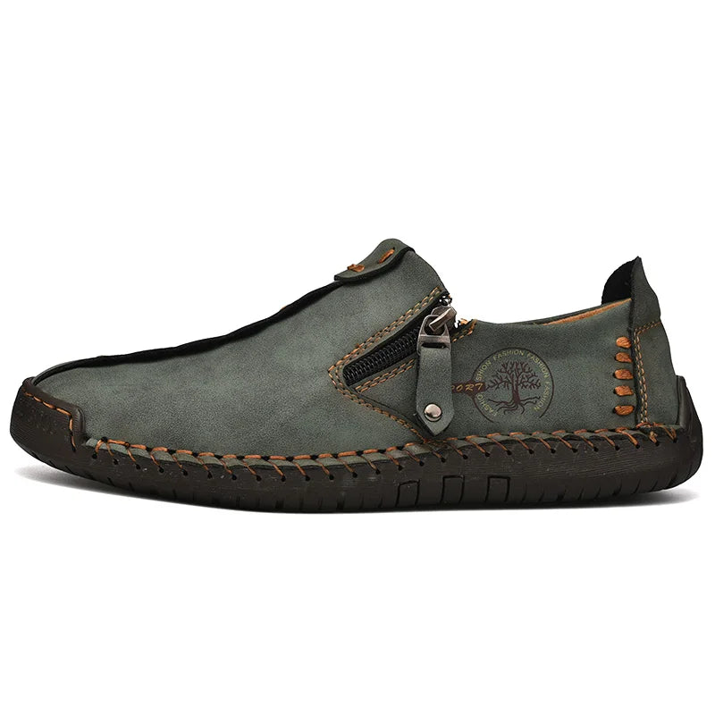 Comfortable Leather Men Shoes Casual Slip On Men Loafers Qlity Split Leather Shoes Men Flats Hot Sale Moccasins Shoes Plus Size