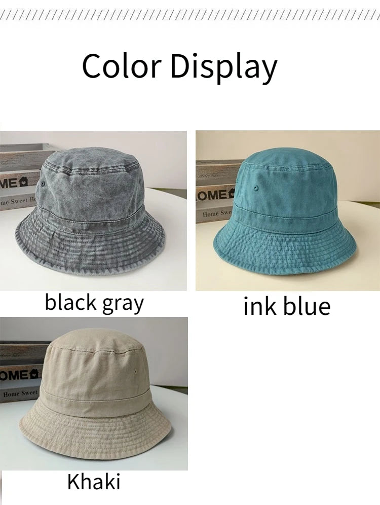 Big Head Plus Size Bucket Hat for Men  Pure Cotton Panama Fisherman Hat Korean Man Women 59cm 60cm 62cm 63cm Sun Hat