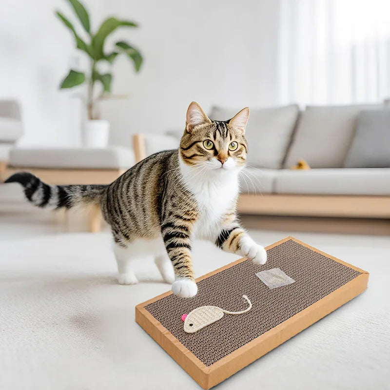 Cat Scratching Board Cardboard Mat Durable Claw Grinder Toys for Cats Kitten Scratcher Furniture Protector Pet Supplies Pad