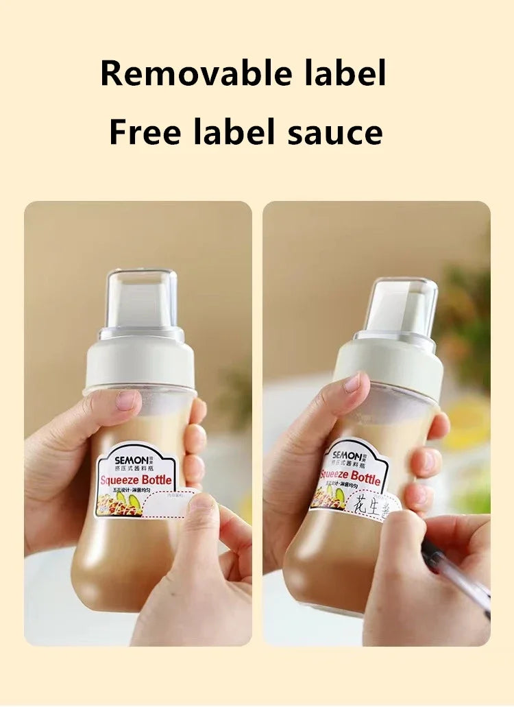 1/2/3pcs Squeeze Sauce Bottle Leak Proof Refillable Condiment Container For Salad Ketchup Honey Jam Squeeze Sauce Bottle Kitchen