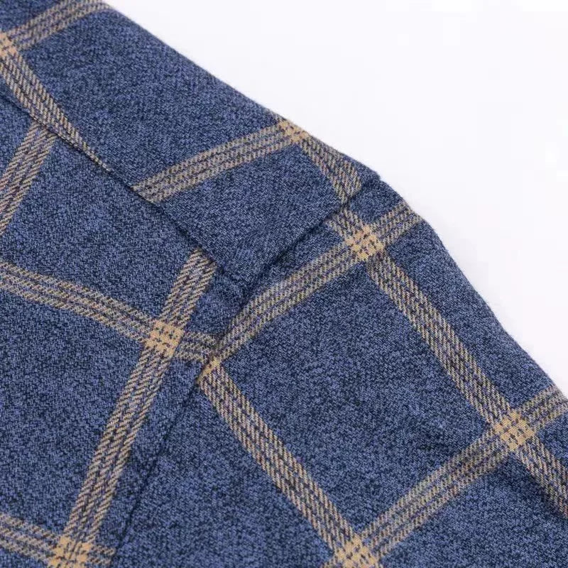 Pure Cotton Men's Plaid Shirt Long Sleeve Regular Fit Men Casual Oversized Shirt Leisure Autumn Spring Male Blouse New Plus Size