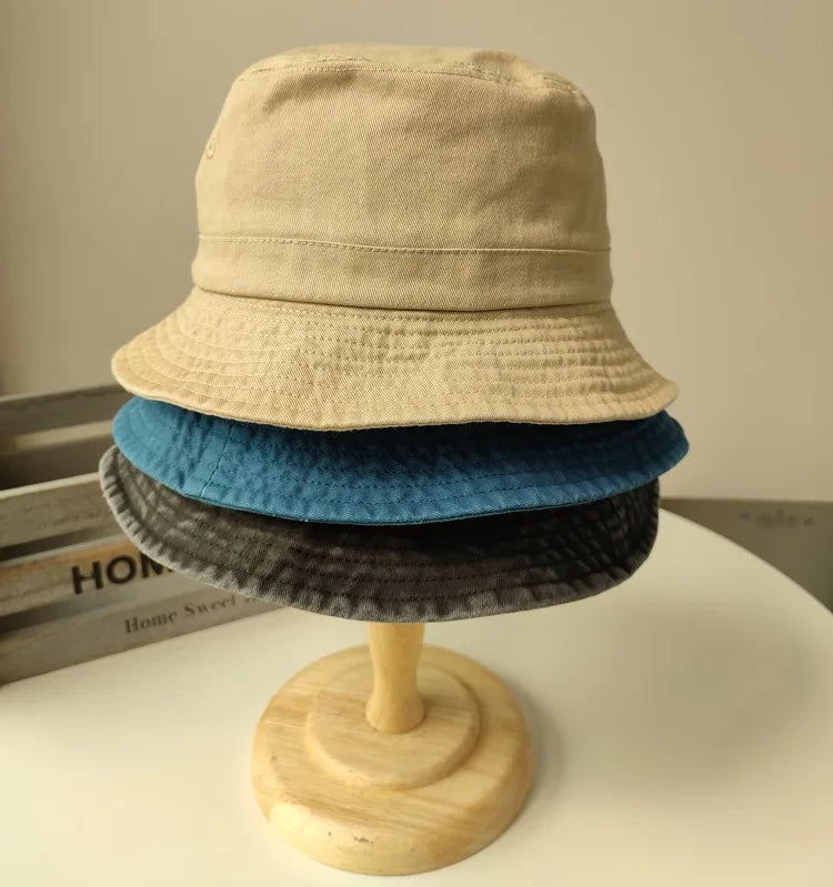 Big Head Plus Size Bucket Hat for Men  Pure Cotton Panama Fisherman Hat Korean Man Women 59cm 60cm 62cm 63cm Sun Hat