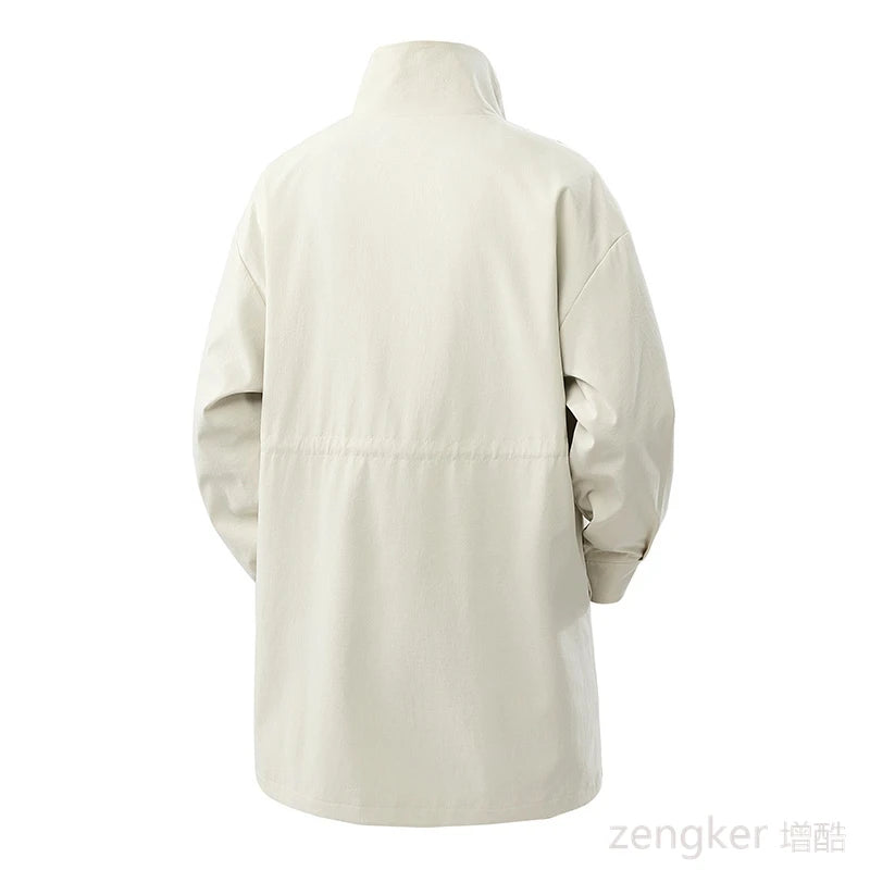 Big size Trench large size men long section spring and autumn casual jacket loose  plus size coat 7XL 8XL 9XL