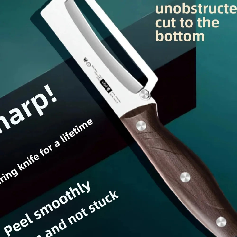 Stainless Steel Peeler Wooden Handle For Peeling Slicing Fruits Vegetables Durable Smooth Operation Peeler Kitchen Accessories