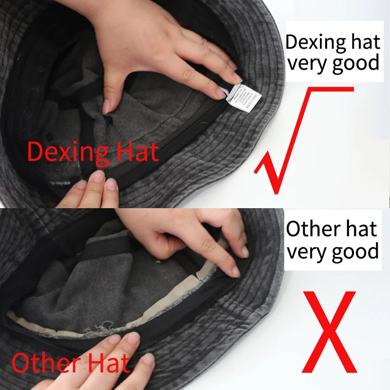 Big Head Plus Size Bucket Hat for Men  Pure Cotton Panama Fisherman Hat Korean Man Women 59cm 60cm 62cm 63cm Sun Hat