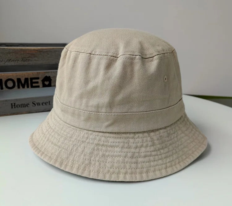 Big Head Plus Size Bucket Hat for Men  Pure Cotton Panama Fisherman Hat Korean Man Women 59cm 60cm 62cm 63cm Sun Hat