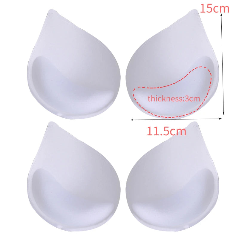 1/2Pair Swimsuit Breast Push Up Bra Padding Chest Enhancers Bra Foam Insert Chest Cup Intimates Accessories Sponge Bra Pads