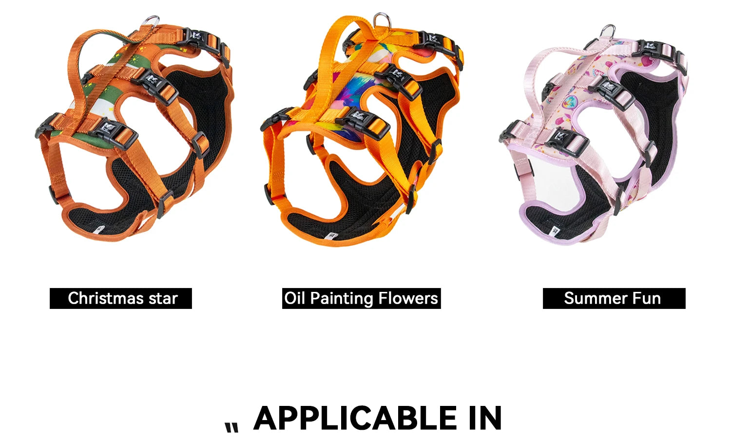 Pet Dog Harness Adjustable Chest Harness For Small  Medium Large Dogs Teddy Chihuahua Pet Supplies （S has no handle））