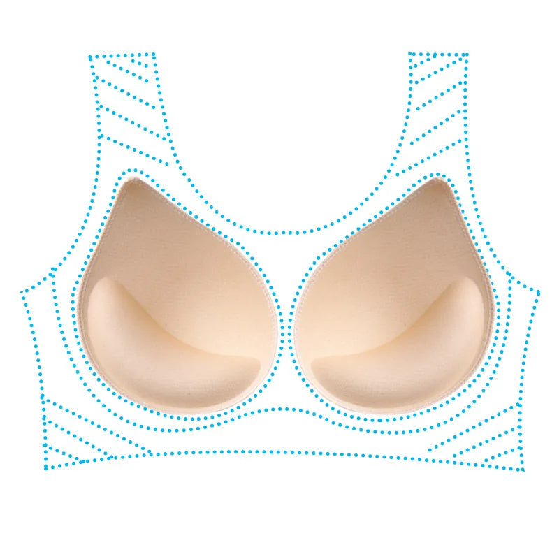 1/2Pair Swimsuit Breast Push Up Bra Padding Chest Enhancers Bra Foam Insert Chest Cup Intimates Accessories Sponge Bra Pads