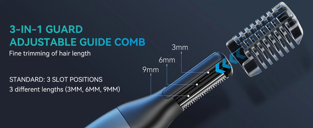 KENSEN S15 Electric Tirmmer for Men Dual-sided Blade IPX6 Waterproof Body Hair Razor Beard Trimmer 2 in 1 Trimmers for Barber
