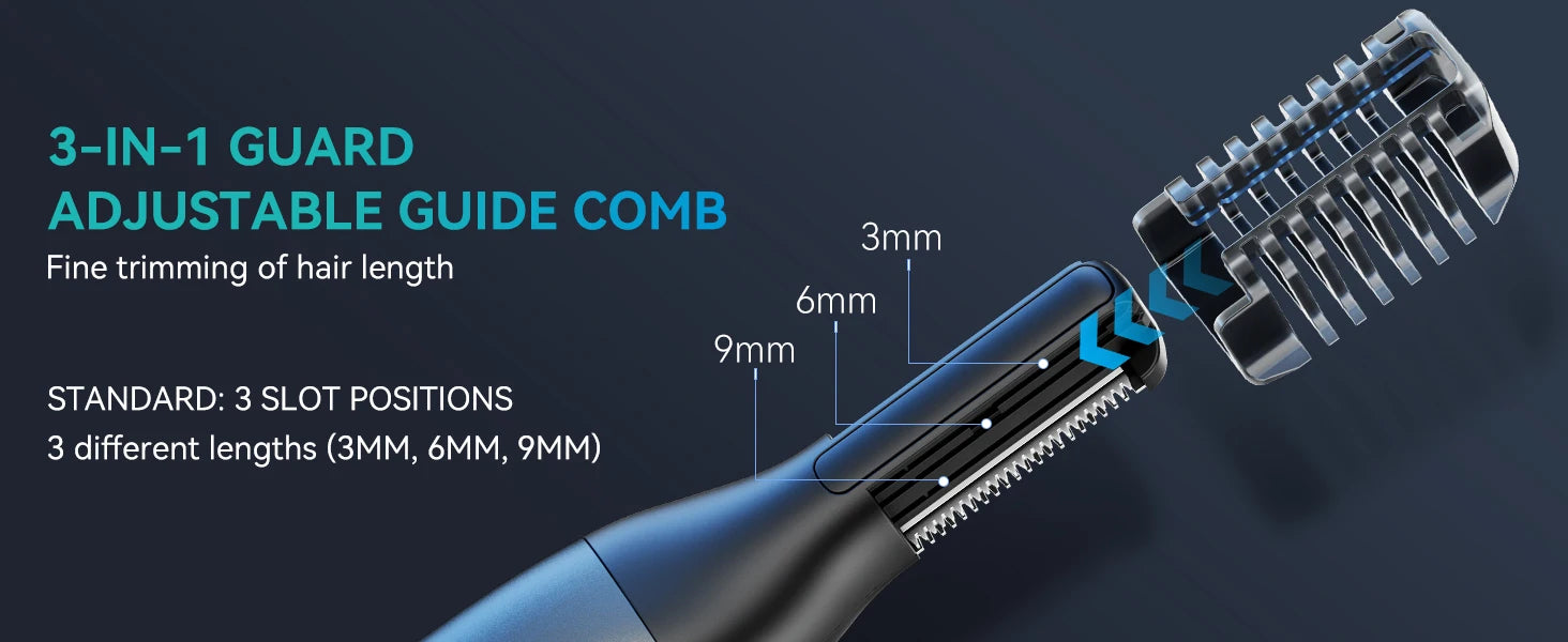 KENSEN S15 Electric Tirmmer for Men Dual-sided Blade IPX6 Waterproof Body Hair Razor Beard Trimmer 2 in 1 Trimmers for Barber