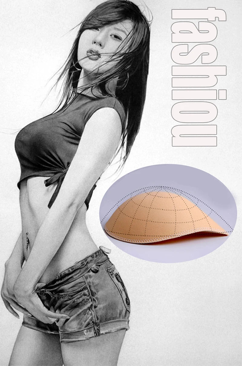 1/2Pair Swimsuit Breast Push Up Bra Padding Chest Enhancers Bra Foam Insert Chest Cup Intimates Accessories Sponge Bra Pads