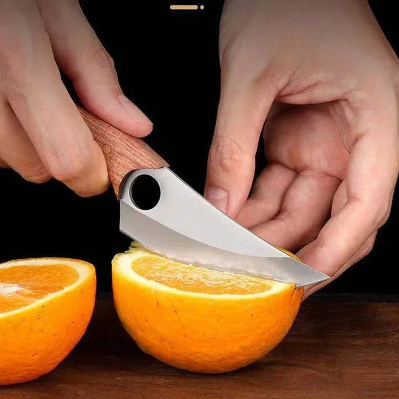 WXCOO Stainless Steel Meat Cleaver Knife Kitchen Sharp Boning Household Fruit Paring BBQ Knife Wooden Handle Kitchen Supplies