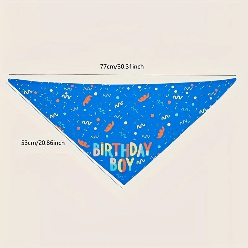1pc-Pet Birthday Triangle Towel,, "Birthday girl" “Birthday boy”Dog Bibs,   Pet Supplies & Accessories