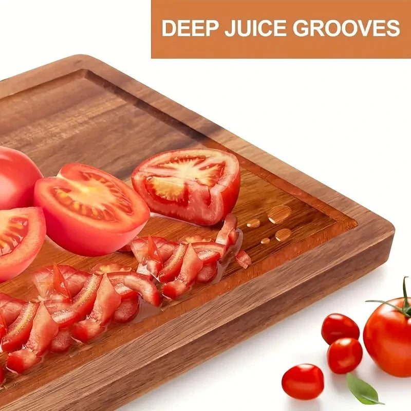 Beech Walnut Wooden Cutting Board Kitchen Chopping Block Cheese Meat Butcher Block - Durable Wood Cutting Board for Kitchen To