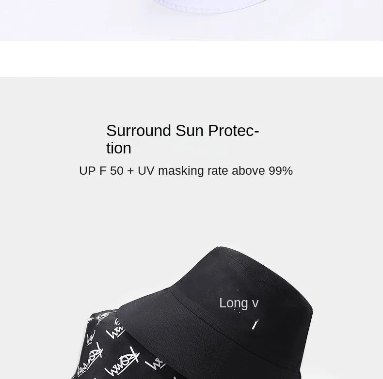 Big Head Letter Bucket Hat for Men Women XL Large Hip Hop Cap Fisherman Hat Summer Sun Hat Plus Size Panama